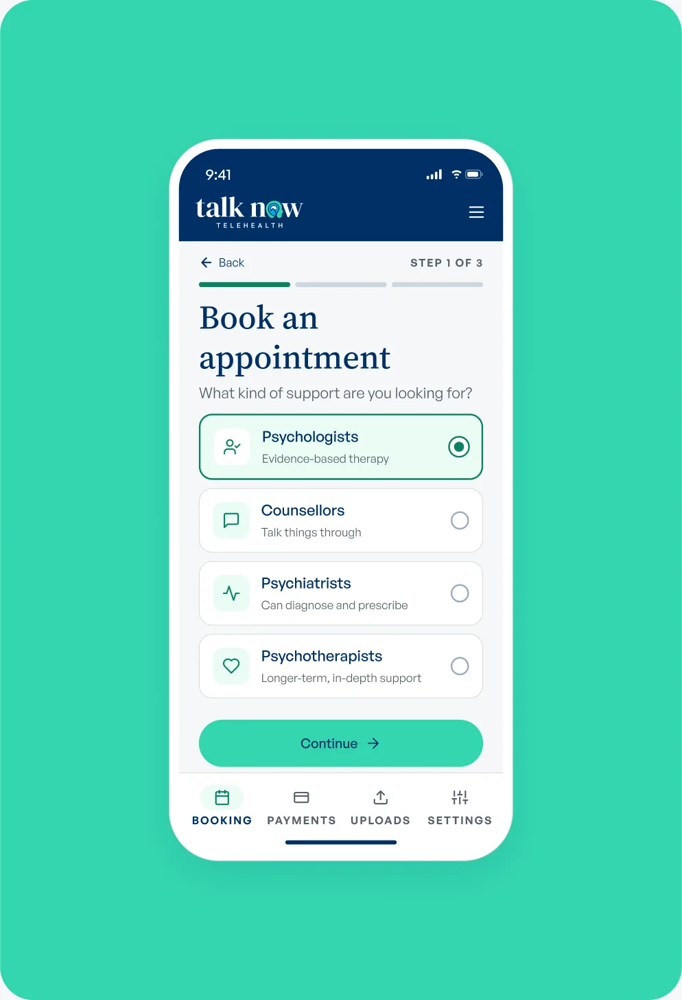 tn app client booking panel